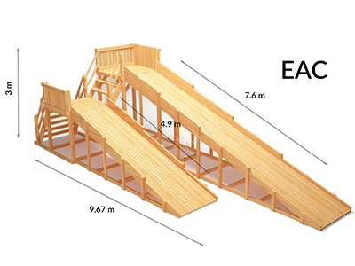 Зимняя горка TORUDA Север wood-7 (скат 4.9 м и 7.6)