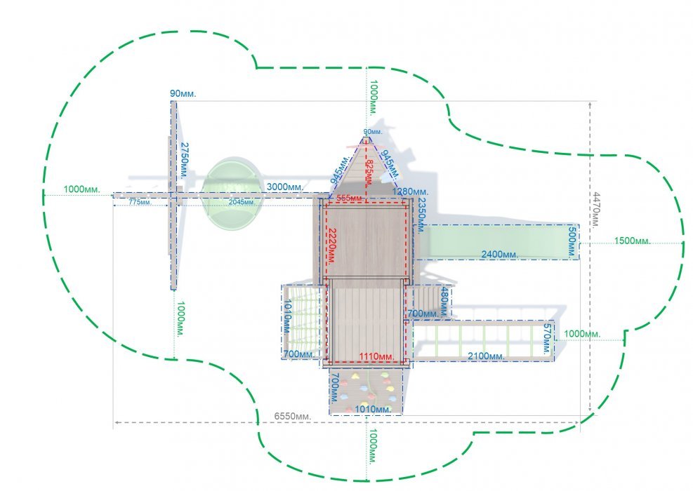 Детский игровой комплекс серия С2 модель 2 - вид 4