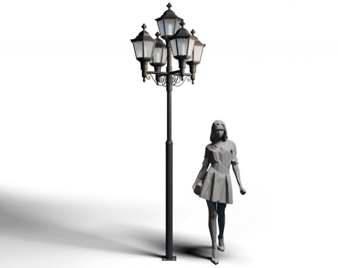 Фонарь уличный Пушкин мини 1 (комплект) - вид 3