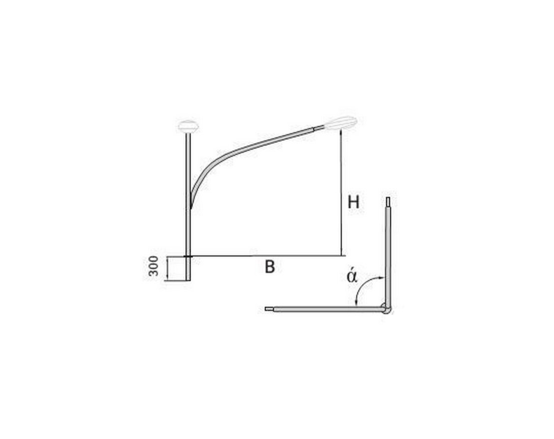 Кронштейн консольный двухрожковый К2К 2,5-2,5 (а) горячий цинк - вид 2